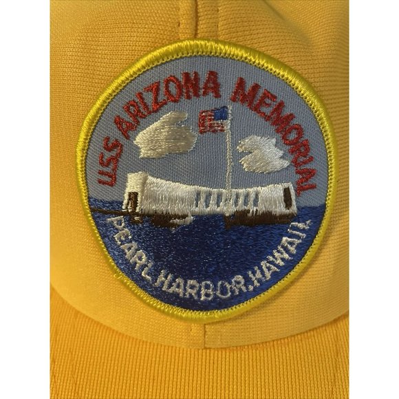 VINTAGE USS Arizona Memorial Pearl Harbor Hat Cap Snap Back M/L - Picture 3 of 9
